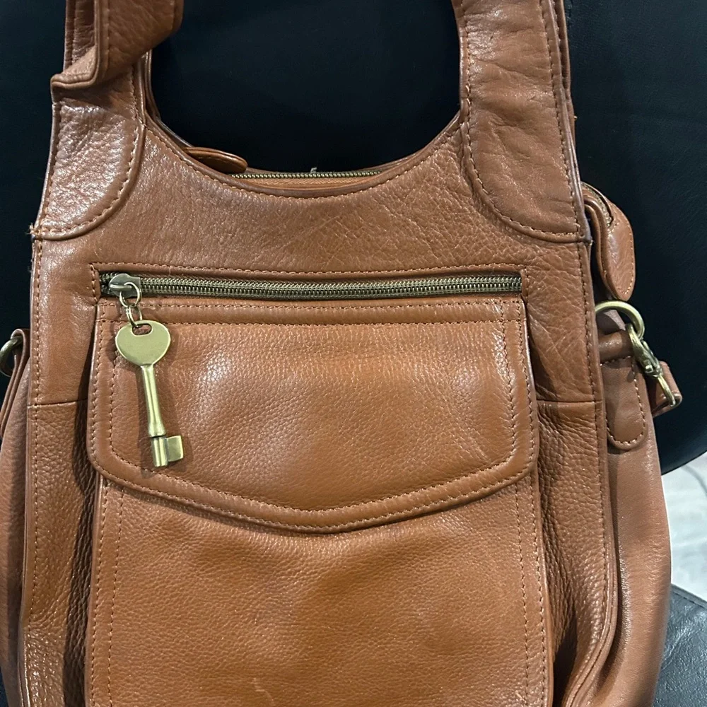 Fossil Tan Leather ShoulderCrossbody  Bag - Picture 4 of 10